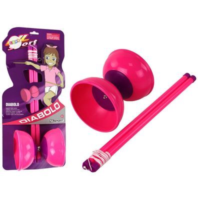 Leantoys Jo-Jo Jonglieren Diabolo Arcade-Spiel Rosa 13,5x11,5 cm