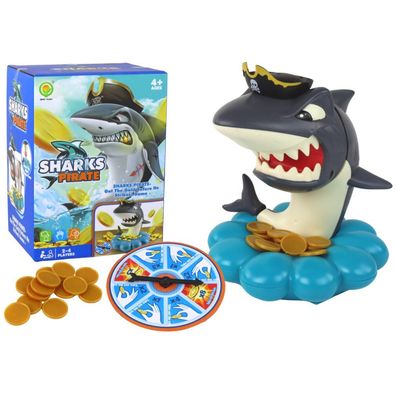 Leantoys Arcade-Spiel Hai Pirat Explodierende Münzen Zeichnung Rad