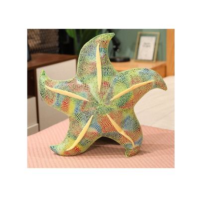 Leantoys Maskottchen Plüsch Seestern grünes Kissen 45 cm