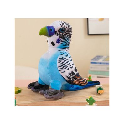 Leantoys Plüsch-Maskottchen Blauer Papagei 20cm