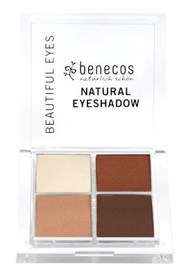 6x benecos benecos Natural Quattro Eyeshadow coffee & cream 8,2g