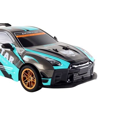 Lean Toys R/C 1:10 türkis-schwarzer Sportwagen