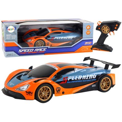 Lean Toys Großes ferngesteuertes Sportauto 1:10 Orange