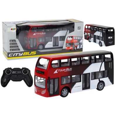 Leantoys Autobus Dwupi?trowy Zdalnie Sterowany RC ?wiat?a