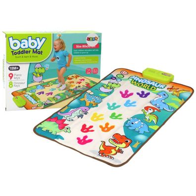 Lean Toys Pädagogische Tanzmatte Interaktive Dinosaurier Lichter Töne