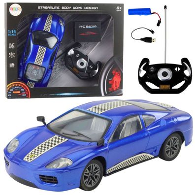 Lean Toys Auto Sportowe Zdalnie Sterowane Na Pilota 1:16 R/C Czerwone