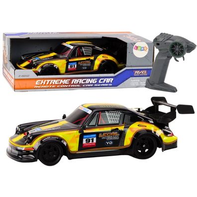 Leantoys RC Ferngesteuertes Auto 1:16 Gummiräder Drift Gelb