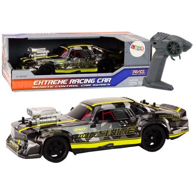 Leantoys Autko Zdalnie Sterowane RC 1:16 Gumowe Ko?a Drift Czarny