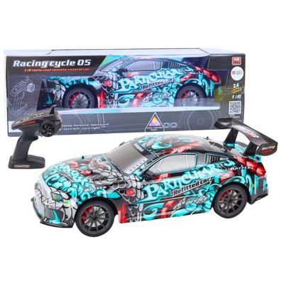 Lean Toys Du?e Auto Sportowe Zdalnie Sterowane RC 1:8 ?wiat?a D?wi?ki Graffiti