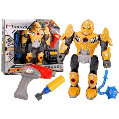 Schraubenroboter mit Bohrer, Schraubendreher, Licht und Sound, gelb