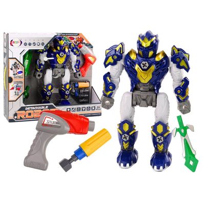Leantoys Leichter Drehroboter Sound marineblau