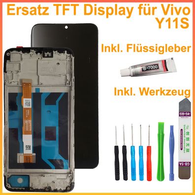 Display für Vivo Y11S V2028 Bildschirm TouchScreen Schwarz LCD + TOUCH + RAHMEN + TOO