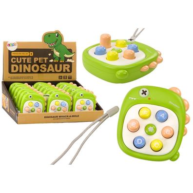 Leantoys Arcade-Spiel Whack A Mole Buchstaben Dinosaurier Grün