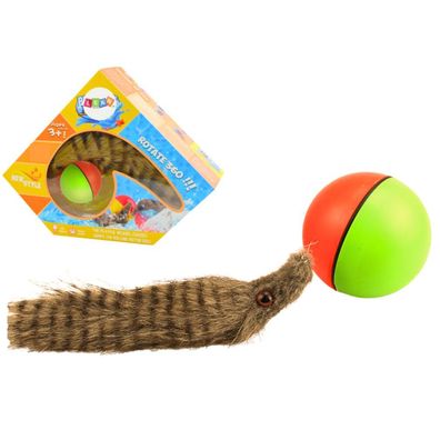 Leantoys Ball mit flauschigem Frettchenschwanz, interaktives Badespielzeug