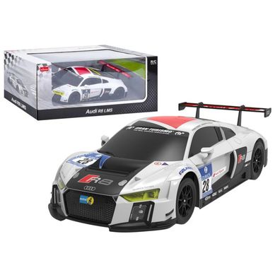 Auto R/C 1:24 Ferngesteuerter Sport AUDI R8 LMS Weiß und Schwarz