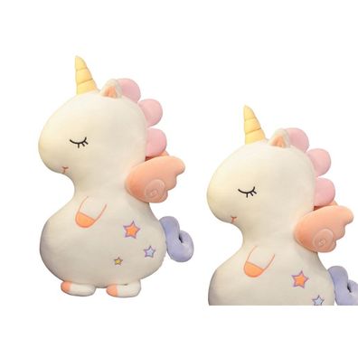 Leantoys Plüsch Maskottchen Kuscheltier süßes Einhorn weiß 50cm