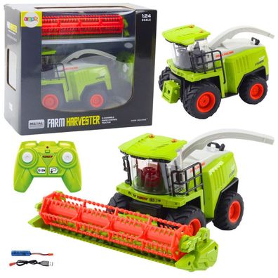 Landwirtschaftlicher Mähdrescher mit ferngesteuertem Getreidevorsatz RC 2.4G