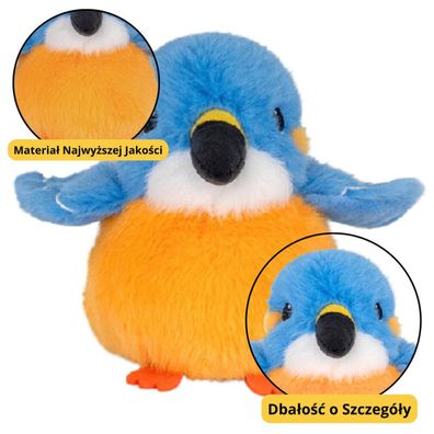 Lean Plüsch Maskottchen Huggable Blau Orange Vogel 12Cm
