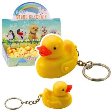 CARUNO LED-Schlüsselanhänger mit Sound, gelb