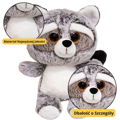 Lean Plüsch Maskottchen Huggable Waschbär Große Augen 22Cm
