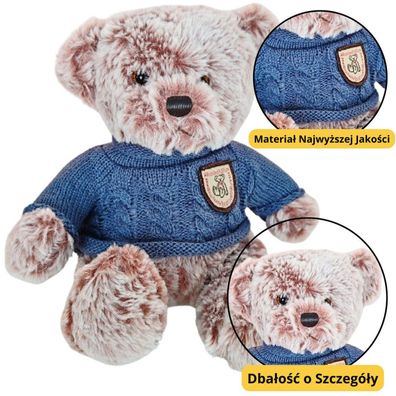 Lean Plüsch Maskottchen Huggable Teddybär Grau Blau Pullover 21Cm