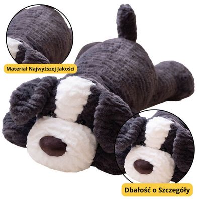 Lean Plüsch-Maskottchen Umarmungen Hund Dunkelgrau 30Cm