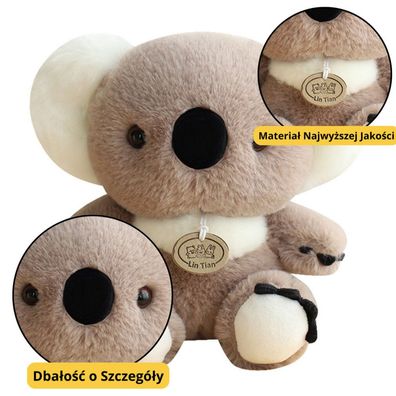 Lean Plüsch Maskottchen Kuscheliger Koala Bär Grau 23Cm