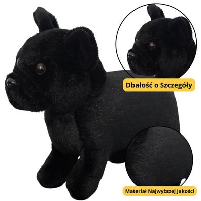 Lean Plüsch Maskottchen Umarmungen Kleiner Hund Schwarz 19Cm