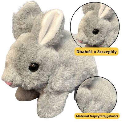 Lean Plüsch Maskottchen Huggable Rabbit Kaninchen Grau 18Cm