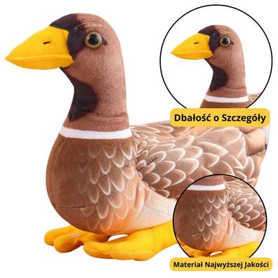 Lean Plüsch Maskottchen Huggable Duck Braun Und Gelb 28Cm