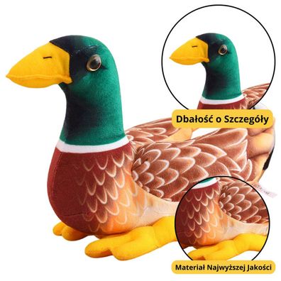 Lean Plüsch Maskottchen Huggable Duck Braun Und Grün 28Cm