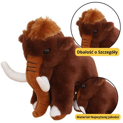 Lean Plüsch Maskottchen Knuddelmammut Braun 20Cm