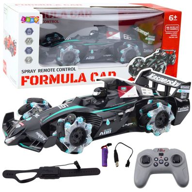 Lean Toys Sportwagen Racer Ferngesteuerter Rc Rauch Effekt 2.4G Schwarz