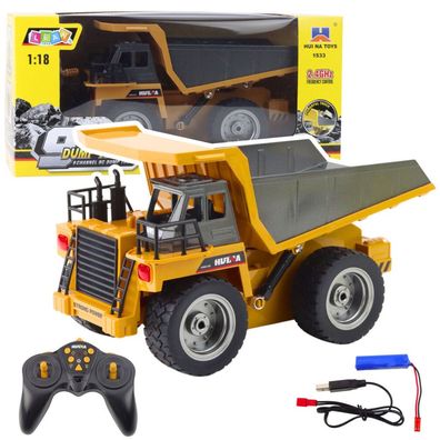 Leantoys Huina R/C Muldenkipper 1:18 gelb