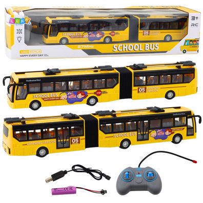 Lean Toys Schulbus Gelenk-Trolleybus Rc 1:32 Gelb