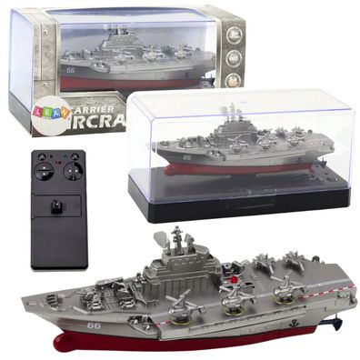 Lean Toys Militärschiff Ferngesteuertes Rc Boot Silber 15Cm