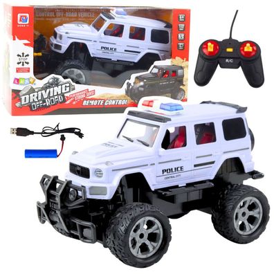 Leantoys R/C Geländewagen Polizei 1:12 weiß