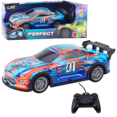 Lean Toys Ferngesteuertes Rennauto Leuchtendes Gehäuse Orange Und Türkis
