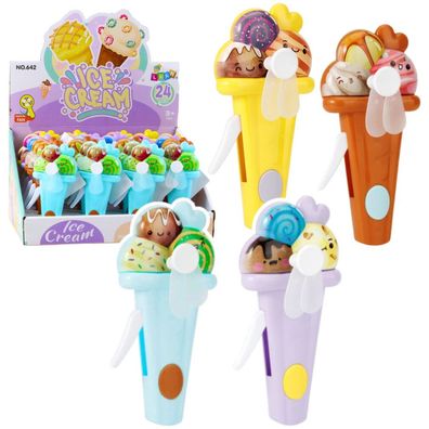 Windradventilator für Kinder, mechanischer Antrieb, Eiscrememischung, Farbe