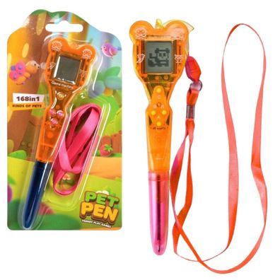 Lean Elektronisches Spiel Mit Stift 168In1 Pink Und Orange Lanyard