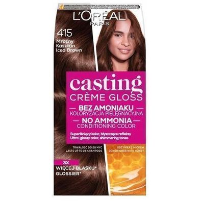 L'Oréal Casting Creme Gloss, Haarfarbe 415 Frostige Kastanie