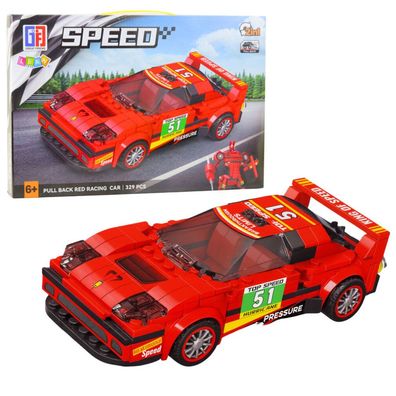 Lean Bausteine Auto Robot 2In1 Red Drive 329 El