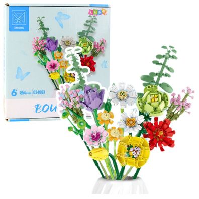 Lean Construction Blocks Dekorativer Blumenstrauß Bunte Blumen 854 El