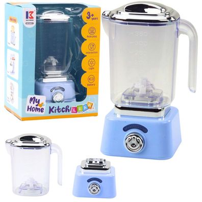 Lean Toys Kinderküche Mixer Lichter Drehmechanismus Blau