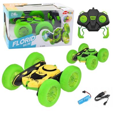 Leantoys RC Stuntcar grün