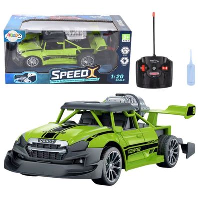 Lean Toys Rc Ferngesteuertes Auto 1:20 Lichter Rauch-Effekt Grün