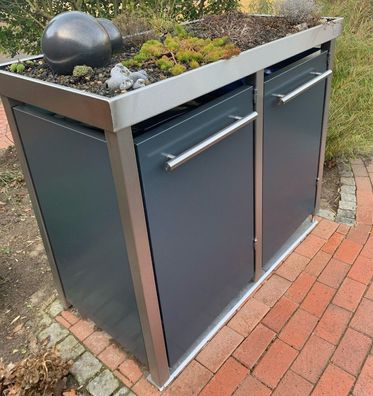 Mülltonnenhaus Typ-MW, 2x 120l, Türfarbe Anthrazit