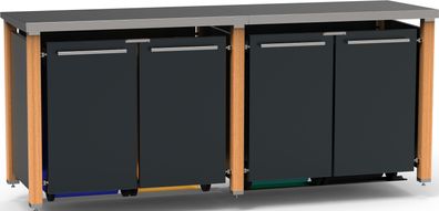 Mülltonnenhaus Typ-HD, 4x 240l, Türfarbe Anthrazit