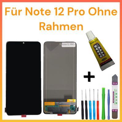 LCD Display Für Xiaomi Redmi Note 12 Pro 4G 2206122SC Bildschirm Schwarz + Werkzeug