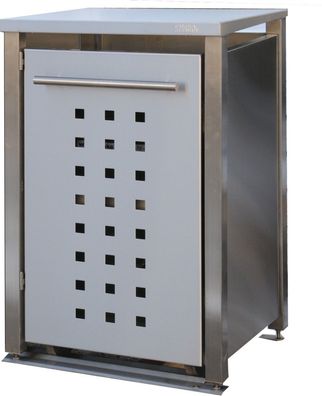 Müllbox Typ-MD, 1x 240l, Türfarbe Edelstahl